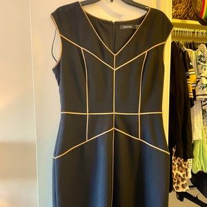 Black and Tan Ellen Tracy Sheath Dress